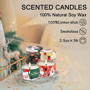 Natale 100% naturale cera <span class=keywords><strong>di</strong></span> <span class=keywords><strong>soia</strong></span> su misura Set OEM lunga durata profumata <span class=keywords><strong>Kit</strong></span> De Velas <span class=keywords><strong>candele</strong></span> <span class=keywords><strong>per</strong></span> la casa - Product Image 2