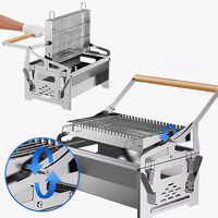 Barbecue sur mesure en gros 360 ° Barbecue rotatif au charbon de bois en acier inoxydable pour pique-niques et camping - Conception rotative et pivotante