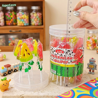 Sucettes en forme de cube de pastèque 3D, saveur sucrée et rafraîchissante, emballées en boîte, 15g, bonbons durs pour les fêtes d'enfants, vente en gros