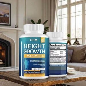 Cápsulas de Suplementos Herbales para Adultos con Vitamina <span class=keywords><strong>D</strong></span>, Calcio y Zinc para Fortalecer los Huesos, Servicio de Etiqueta Privada OEM/ODM de Fábrica - Product Image 1