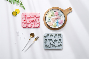 12-Cavity Animals Nonstick <b>Silicone</b> Cake Molds Food-Grade Reusable Cute <b>Silicone</b> Magnetic Chocolate, Candy & Ice DIY Molds - Product Image 6
