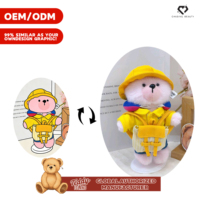 Chasingbeauty Teddy ISLAND – Ours en peluche sous licence mondiale, design créatif, polyester, 14-17 cm (sans sac ni oreiller de cou)