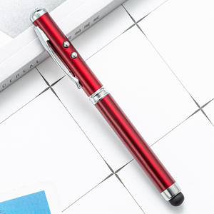 Perlengkapan kantor promosi 0.5mm pena sentuh layar Logam tinta hitam lampu LED infra merah pena iklan kustom dengan Logo - Product Image 2