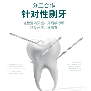 304 Stainless Steel Toothpick Set 3 Pieces Portable Oral Cleaning Tools - Product Image 5