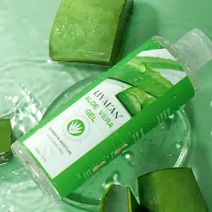 Label pribadi 300ml Aloevera setelah Matahari, Pelembab menenangkan perawatan kulit hidrasi organik murni Gel lidah buaya