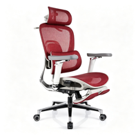 Chaise de bureau ergonomique réglable et pivotante, chaise de jeu avec dossier haut, support en nylon, vérin à gaz 4 positions pour bureaux à domicile et études