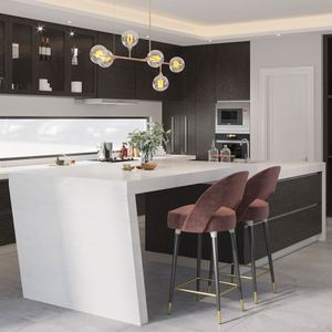 Armoires de cuisine modernes haut de gamme en bois massif avec des designs personnalisés et un service de conception gratuit pour toute la maison - Product Image 4