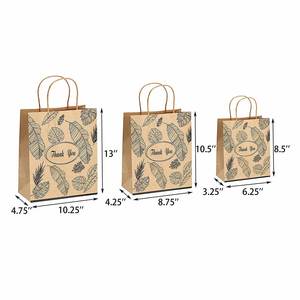 Bolsas de Papel Kraft Pequeñas y Grandes al por Mayor, Pintadas a Mano con Diseños de Plantas, Materiales Reciclados, Logotipo Personalizado para Envasado de Alimentos y Regalos - Product Image 2