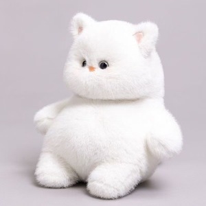 Peluche Super Morbido <span class=keywords><strong>Angela</strong></span> Girls in Tre Colori Bianco Nero Grigio con Fodera in Rete per Alleviare lo Stress - Product Image 1