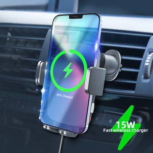 Chargeur de téléphone portable à <span class=keywords><strong>induction</strong></span> 2 en 1 Support de chargeur de voiture sans fil 15W Support de téléphone pour bouche d'aération de voiture à charge rapide - Product Image 5