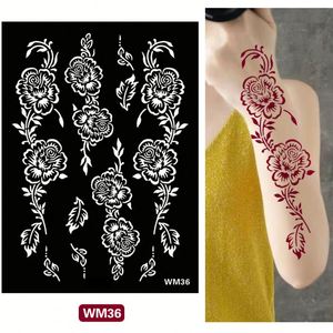 Plantillas Reutilizables de Nuevo Estilo para Tatuajes de <span class=keywords><strong>Henna</strong></span>, Tatuajes con Purpurina y Tatuajes con Aerógrafo, Suministros para Arte Corporal DIY - Product Image 3