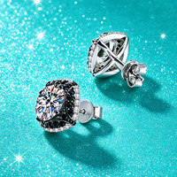 Orecchini a Lobo in Moissanite Taglio Ovale 1.5CT Colore D VVS1 Certificati GRA in Argento Sterling S925 Stile Hip Hop - Vendita all'Ingrosso