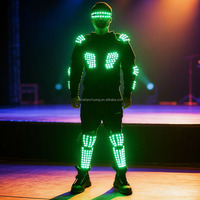 Costume LED Warrior, armure robotique futuriste, tenue de performance pour spectacles sur scène, événements de danse, festivals, défilés, cosplay