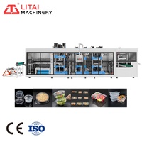 Machine de thermoformage entièrement automatique pour contenants alimentaires jetables en PVC/PP/PET/PS, avec moteur, chauffage céramique, écran tactile et pompe