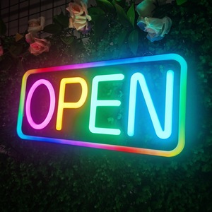 Siêu sáng Neon <span class=keywords><strong>LED</strong></span> hộp biển quảng cáo tưởng tượng PC dấu hiệu mở cho doanh nghiệp ngoài trời quảng cáo điều khiển từ xa cho các quán bar các doanh nghiệp - Product Image 1