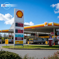 Panneau de signalisation personnalisé pour station-service, panneau d'affichage numérique LED extérieur pour les prix du carburant pour station-service