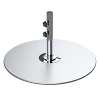 Base JH-Mech pour parasol de plage parasol robuste 70Lbs rond carré en acier galvanisé et bases Patio