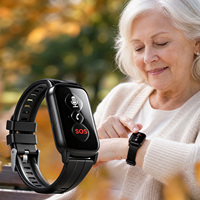 Montre connectée 4G pour personnes âgées avec fonction de détection de chute SOS, appel bidirectionnel, étanche IP67 et rappel de médicaments