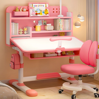 Ensemble de bureau et chaise d'étude modernes réglables en hauteur pour enfants, bureaux d'apprentissage confortables pour enfants avec angle réglable