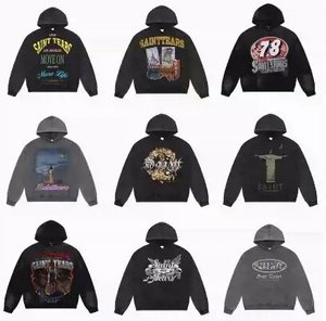 Saint Michael thiết kế người đàn ông axit rửa 400 GSM nặng bông dày Heavyweight Hoodie Cổ điển chất lượng cao Hoodies người đàn ông - Product Image 4