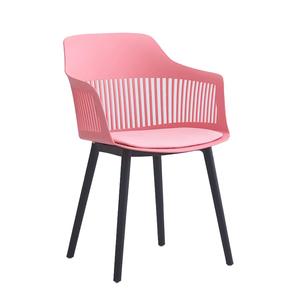 Sedia da Pranzo in Plastica con Cuscino in Cotone Bianco, Nero, Blu o Giallo per Caffetteria, <span class=keywords><strong>Cucina</strong></span>, Ristorante, Hotel - Product Image 3