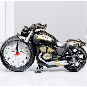 Retro Style Motorcycle Desktop Alarm <b>Clock</b> Portable <b>Battery</b> Powered Gift Children Friends Digital Analog-Digital <b>Clocks</b> - Product Image 2