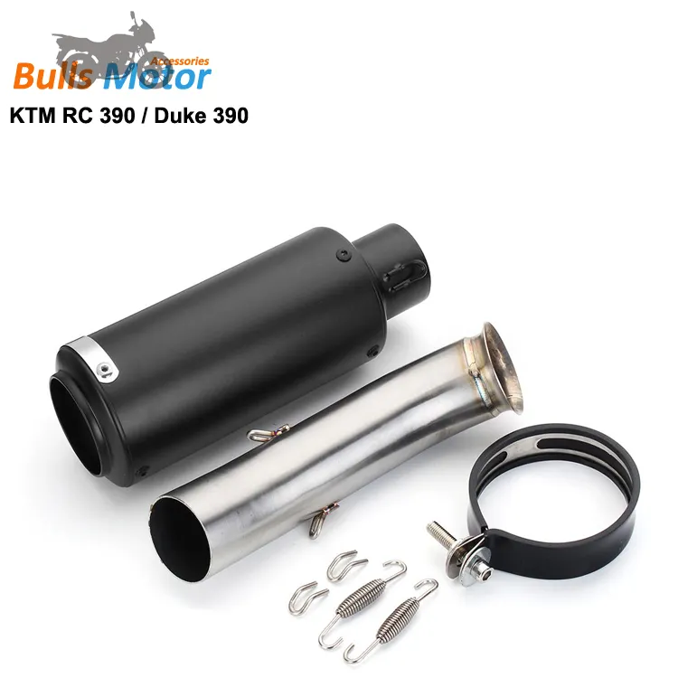 Racing Slip-on Exhaust for KTM RC 390 Duke 390 Exhaust Middle Pipe Stainless Link Pipe Contact Muffler Silencer Escape