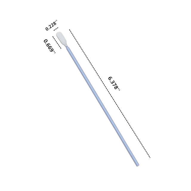 Cleanroom Polyester Dacron Head Tip Long Optic Cleaning Swabs for Printer