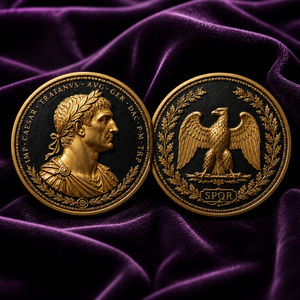 Moneda Conmemorativa de Lujo del Emperador Romano <span class=keywords><strong>Trajan</strong></span> en Relieve 3D, Chapada en Oro Doble, con Caja de Regalo LED - Product Image 3