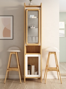 Armario de madera para Bar en casa, mueble de Bar con exhibición plegable de almacenamiento - Product Image 5