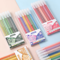 Stylos gel pailletés, lot de 6 couleurs, en plastique, pointe de 1,0 mm, pour journal, étudiants, surligneurs, grande capacité, écriture et dessin, non effaçables