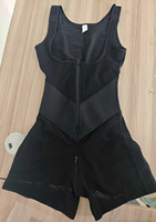 Faja Moldeadora de Mujer con Control Abdominal, Postquirúrgica BBL, con Dos Cinturones Delanteros y Cremallera en la Entrepierna, Prenda de Alta Compresión