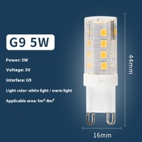 Haute luminosité G4 LED lampe de maïs perle petite broche 1.5W 3W 5W G9 ampoules pour bureau résidentiel et torche électrique éclairage 3V 5V