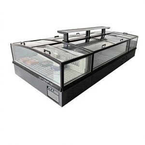 Congelatore a isola con <span class=keywords><strong>porta</strong></span> scorrevole in vetro trasparente a finestra ampia, ad alta efficienza energetica e raffreddamento ad aria, per esposizione gelati e carne, ideale per macellerie - Product Image 1
