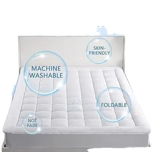 Mattres, elastik gömme yatak koruyucu, yatak kapitone yatak pedi, yatak örtüsü 16 inç derinliğe kadar uzanır