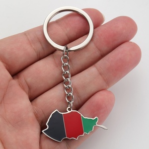 LLavero de mapa de Afganistán para mujeres y hombres, llavero de mapa de Bandera de País, joyería de acero inoxidable, bolso para llaves, regalos al por mayor - Product Image 2