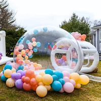 Dôme de bulle transparent en PVC gonflable pour fête d'enfants, tente en forme d'igloo, ballons transparents, maison