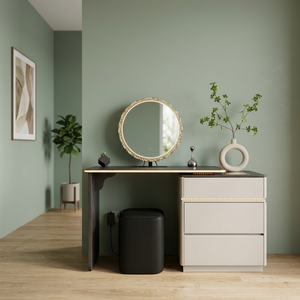 Table de maquillage moderne avec miroir éclairé et tiroirs de rangement pour meubles de chambre - Product Image 4
