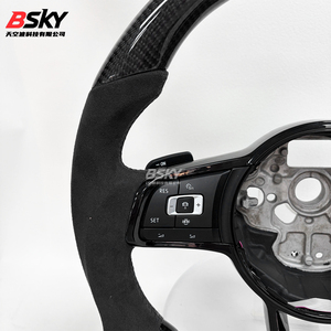 Volante Deportivo de Fibra de Carbono Premium 100% Probado para Volkswagen BORA, CADDY, GOLFGTI, <span class=keywords><strong>GOLFGTD</strong></span>, JETTA, PASSAT - Product Image 5