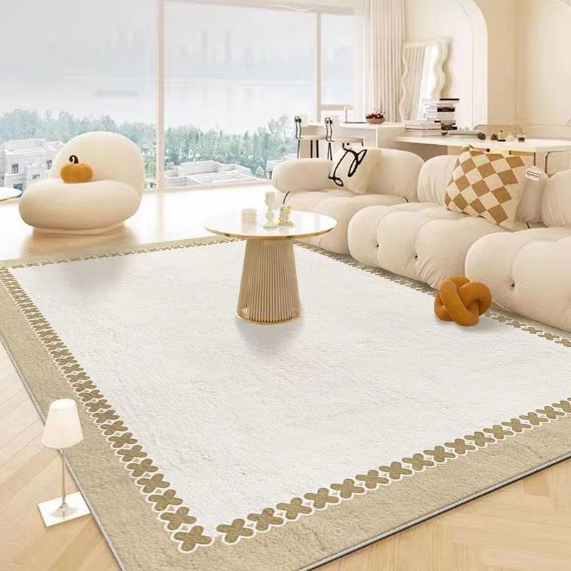 Imitación cachemira estilo crema geométrico 07