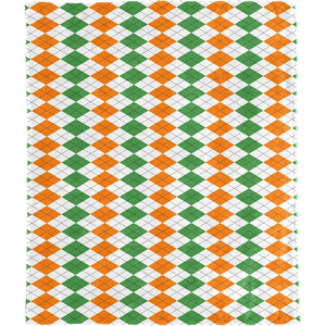 Nouveau personnalisé Orange et vert Festival irlande <span class=keywords><strong>Plaid</strong></span> flanelle polaire jeter couverture en peluche pour chambre - Product Image 1