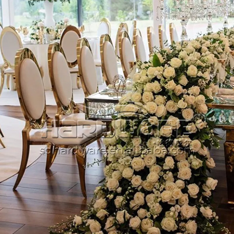 Foshan Hochzeits möbel Hersteller Golden Edelstahl Royal Chair