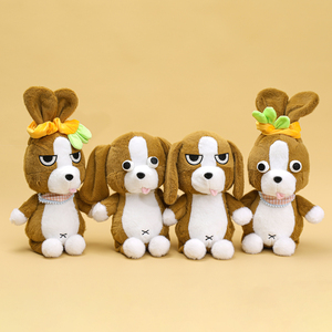 Juguete de Peluche Divertido de Beagle con Ojos Saltones, Muñeco de Peluche Suave de Varios Estilos, Lindo Perro de Peluche con Diadema de Orejas de Conejo, Venta al por Mayor y al por Menor - Product Image 2
