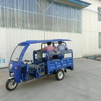 Triciclo Eléctrico de Alta Potencia para Adultos, Semi-cubierto, con Protección contra la Lluvia y el Sol, para Carga