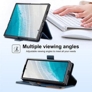 Funda de Cuero para Teléfono Samsung <span class=keywords><strong>Galaxy</strong></span> <span class=keywords><strong>Flip</strong></span>, con Ranura para Tarjetas, Protección Antirrobo, Nuevo Estilo - Product Image 5