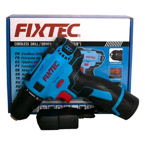 FIXTEC-taladro/controlador inalámbrico profesional, Industrial, 10mm, sin llave, 12V