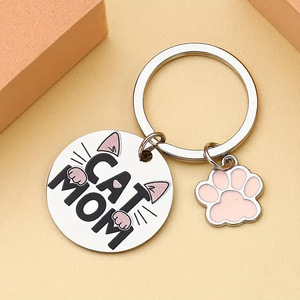Cute Cat Metal Keychain Gift Accessory for Mom Grandma Fun Birthday Mother Day Christmas Decoration Bag Charm - Product Image 3