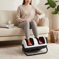 Masseur de pieds électrique classique Shiatsu à pétrissage et compression d'air, avec vibration par pression d'air pour jambes et mollets, usage domestique