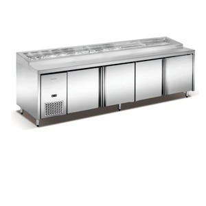 Mesa Refrigeradora de Acero Inoxidable, Consola Congeladora para Restaurante, Cocina, Pizzerí<span class=keywords><strong>a</strong></span>, Mesa Congeladora - Product Image 1