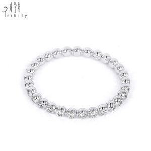 Anillo Apilable de Eternidad de Alta Calidad, Joyería Fina Personalizada, Oro Blanco Sólido de 18K, Anillo de Diamantes Naturales Reales para Mujer, Uso Diario - Product Image 2